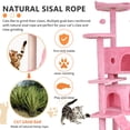 thumbnail image 4 of YRLLENSDAN 70in Cat Tree Tower for Indoor Cats,Multi-Level Cat Furniture Activity Center with Cat Scratching Posts Stand House Cat Condo with Funny Toys for Kittens Pet Play House, Pink, 4 of 7