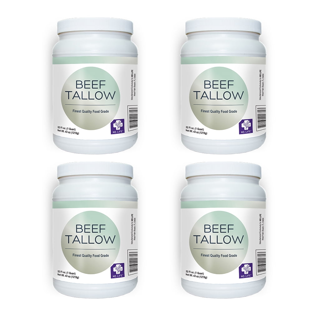 MD. Life Beef Tallow Lard for Cooking, Food Grade Grass Fed 1 Gallon