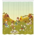 thumbnail image 3 of Boy Scout Shower Curtain, Group of Cartoon Explorer Boys on the Field Exploring Discovering Having Fun, Fabric Bathroom Set with Hooks, 69W X 75L Inches Long, Multicolor, by Ambesonne, 3 of 3