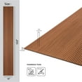 thumbnail image 3 of MG-2010 Rounded Mini Slats Mahogany Polystyrene Wood Slat Walls (93 Sq.ft / Pack) - 10 Pieces, 3 of 5