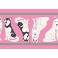 thumbnail image 2 of IBA Indianbeautifulart Pink Siberian Husky & German Shepherd Dog Fabric Lace Dressmaking Velvet&nbsp;Trim&nbsp;Tape Printed Sewing Lace 9 Yards 4 Inches, 2 of 2