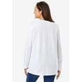 thumbnail image 2 of Woman Within Plus Size Perfect Long-Sleeve Crewneck Tee (Petite Available), 2 of 6