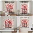 thumbnail image 5 of Valentine's Day Semi Sheer Curtains Drapes for Living Room,Bedroom,French Doors Window 96 Inches Long,Retro Gnomes Love Heart White Black Plaid Rod Pocket Chiffon Curtain Voile Drapery Panel, 5 of 8