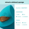 thumbnail image 6 of Real Techniques Miracle Airblend Sponge, Makeup Blending Sponge for Liquids & Creams, Blue, 1 Count, 6 of 15
