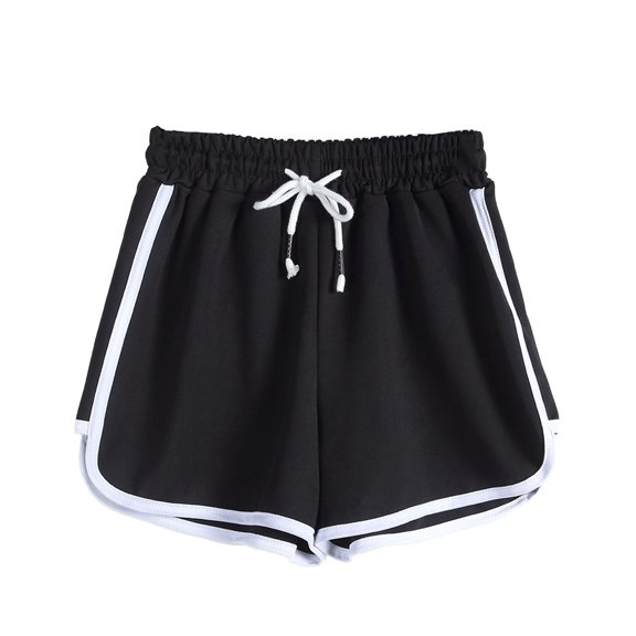 Women Plus Size Summer Athletic Sports Shorts Drawstring Waist Yoga Dance Running Fitness Gym Dolphin Short Pants