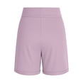 thumbnail image 6 of Only Moment Womens Shorts Blended Fabric High Waisted Work Travel Pants with Pockets Stretchy Business Casual Slacks Yoga Shorts with Pockets for Wowomen Purple,S, 6 of 6