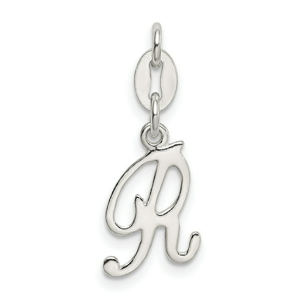 Rosecharm Beautiful Sterling Silver Initial R Pendant Walmart Com Walmart Com