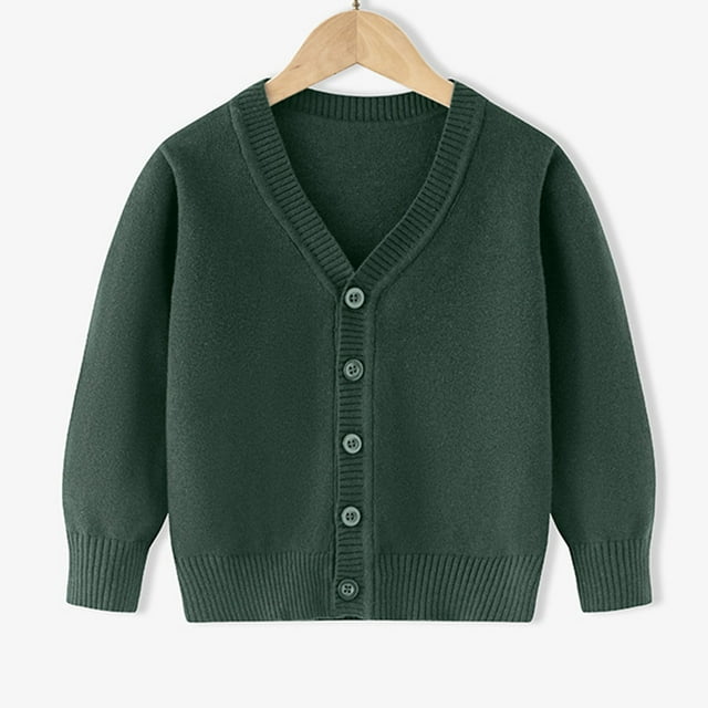Cowsor Little Girl Knit Cardigan Sweater - Toddler Button Down School Uniforms Cardigan