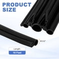 thumbnail image 2 of Ocultador de Cables Uxcell, 10 pies de largo, cubierta de cordón flexible de silicona de 5/32" de diámetro interior (negro), 2 of 6