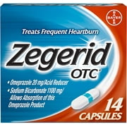 Zegerid OTC Treats Frequent Heartburn & Body Acid Reducer 14 Count
