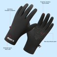 thumbnail image 2 of 1 Set Sports Gloves for Autumn and Winter, New Children's Sports Running Cycling Touch Screen with Fleece, Warm Gloves in Multiple Colors, 2 of 8