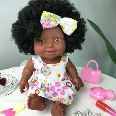 Amaping Baby Movable Joint African Doll Toy Black Doll Best Gift Toy Christmas (Best Doll For 2 Year Old)