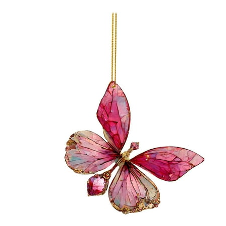 

Xinwennn Colorful Butterflies Acrylic Decoration Pendant Funny 2D Butterfly Decoration Pendant Gift Pendant For Party Decoration The Butterfly Pendant Gift for Chandeliers with Hooks