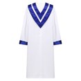 thumbnail image 2 of iiniim Robe de Chœur d'Église Unisexe avec Écharpe en Forme de V pour Diplômé Universitaire Lycée Adolescent Bleu M/160, 2 of 6