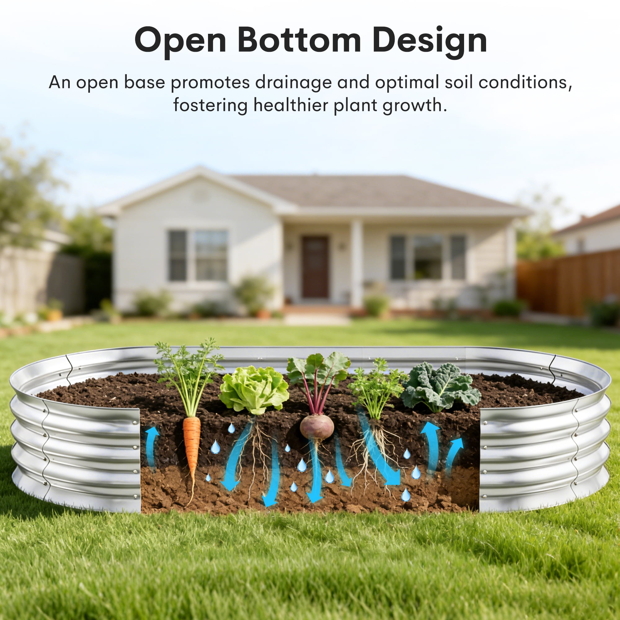 Raised Garden Bed Kit,2 Pack 6×3×1ft Raised Garden Boxes Outdoor for Vegetables and Flowers,Silver
