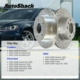 thumbnail image 3 of AutoShack Front & Rear Drilled & Slotted Brake Rotors | Replacement for 2003-2008 Chevrolet Express 1500 2003-2008 GMC Savana 1500 | Silver Zinc Coated | 4-PC Brake Kit | SilverShield Pro, 3 of 5