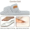thumbnail image 3 of Northblanc Womens Fuzzy Open-toe Slippers Soft Comfy Memory Foam Indoor House Shoes, 3 of 9