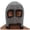 Silver/Black, variant on Armory Replicas Black Chainmail Butted Face Coif Mask - Full Face Coverage, 8/16 Ring Size, Approx. 1.4 kg, Silver Colored Ring Chainmail