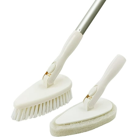 

Shower Scrubber & Cleaning Brush Combo Tub and Tile Scrubber Cleaner Scrub Brushes with 51 Long Handle Tool for Bathroom Bathtub Wall Mop Scrubbing Model QAE002