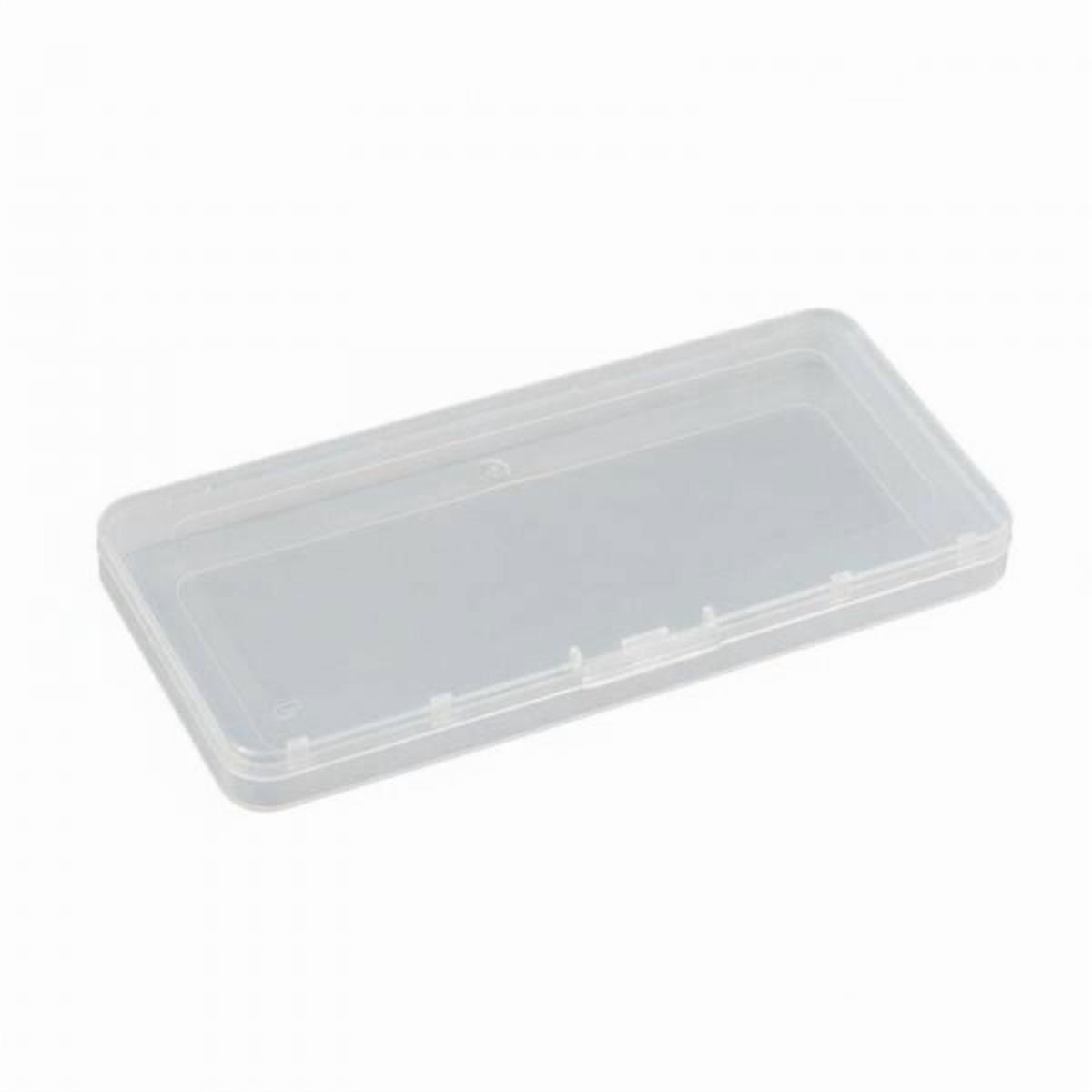 Optima 6xClear Box with Lid Design Sample Box Multipurpose Mini Rectangular Container for Crafters, Hobbyists, Office, Workshop 6 Pcs