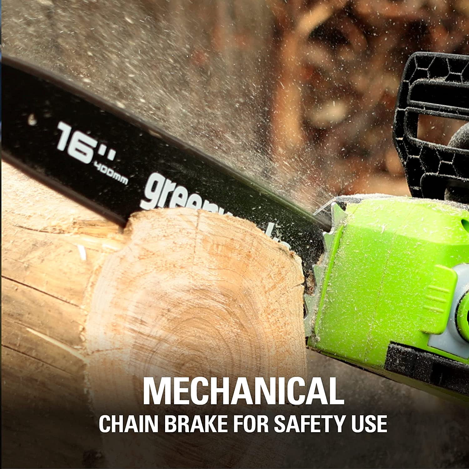 Greenworks CS40L02 40V Brushless Chainsaw, 16" (New), Green
