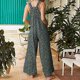 thumbnail image 3 of ICHUANYI Clearance Womens Fashion Ethnic Style Patchwork Vintage Printed Buttons Suspender Jumpsuit ICHUANYI "ICHUANYI", 3 of 6