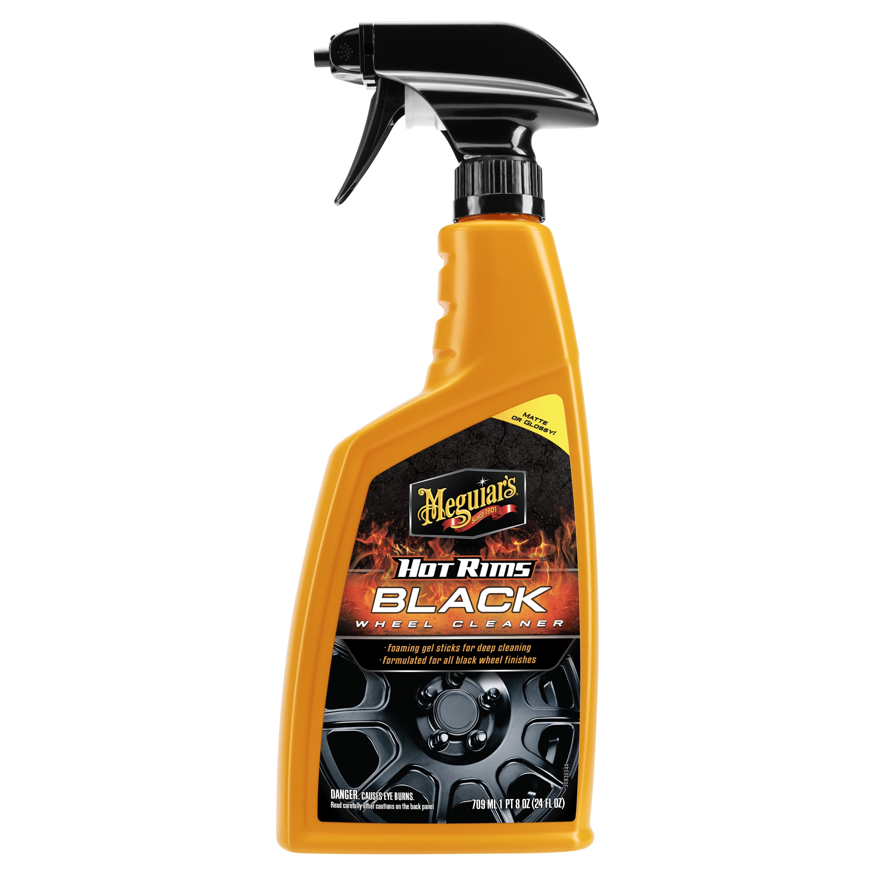 (2 pack) Meguiar's Hot Rims Black Wheel Cleaner, Best Cleaner for Matte Black Wheels, G230524, 24 oz