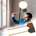 thumbnail image 6 of Heavy Duty Leather Fly Swatter, Long Wood Handle Manual Fly Swatter, Durable Fly Swatter for Kills Bugs and Insects Outdoor Indoor Kitchen Garden Supplies(Black), 6 of 7