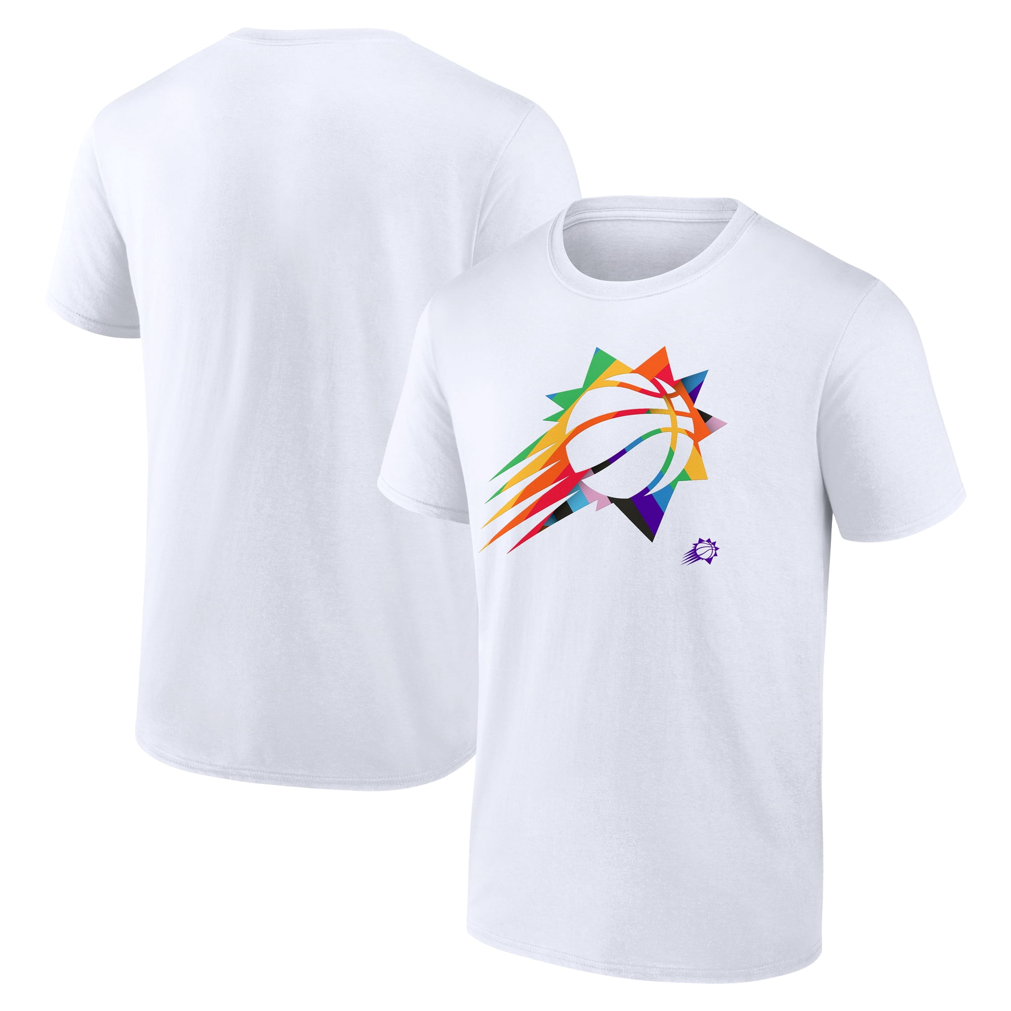 Men's White Phoenix Suns Team Logo Pride T-Shirt