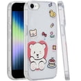 thumbnail image 2 of For Samsung Galaxy S21 FE Fan Edition Case, Fashion Layer Design Slim IMD TPU Protective, Shockproof Hybrid Stylish Durable Hard PC Phone Cover (Cute Bear), 2 of 10