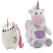 GUND Pusheen Super Pusheenicorn Unicorn Sound and Lights Plush Stuffed Animal, White, 17" and Flitterina Unicorn Toothfairy Pal Stuffed Animal Plush