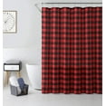 thumbnail image 2 of SARO SC5026.R7072B Buffalo Plaid Shower Curtain  Red, 2 of 2