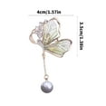 thumbnail image 5 of Contemporary Butterfly Pin Alloy Pearls Embellishment for Fashion Ensembles, 5 of 11