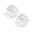 thumbnail image 2 of Serenable 2 Pieces No Mess Bird Feeder for Cage Cage Accessories Transparent Removable Budgies Cockatiel Macaw Anti Slip Food Container, 2 of 9