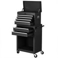 thumbnail image 4 of Spaco Rolling Cabinet Storage Chest Box Garage Toolbox-Black, Rolling Tool Box with Wheels, 4 of 9