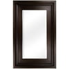 Canopy Rectangle Beveled Glass Wall Mirror, Mahogany Finish