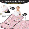 thumbnail image 3 of Unicorn and Star Pink Pattern Teens Toddler Nap Mat with Pillow, Sleeping Mat Bag for Preschool Daycare 51"x22", 3 of 6