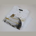 thumbnail image 7 of Men LAVERITA European Fashion Crew Shirt Rhine Stones Skeletons 93356 White, 7 of 7