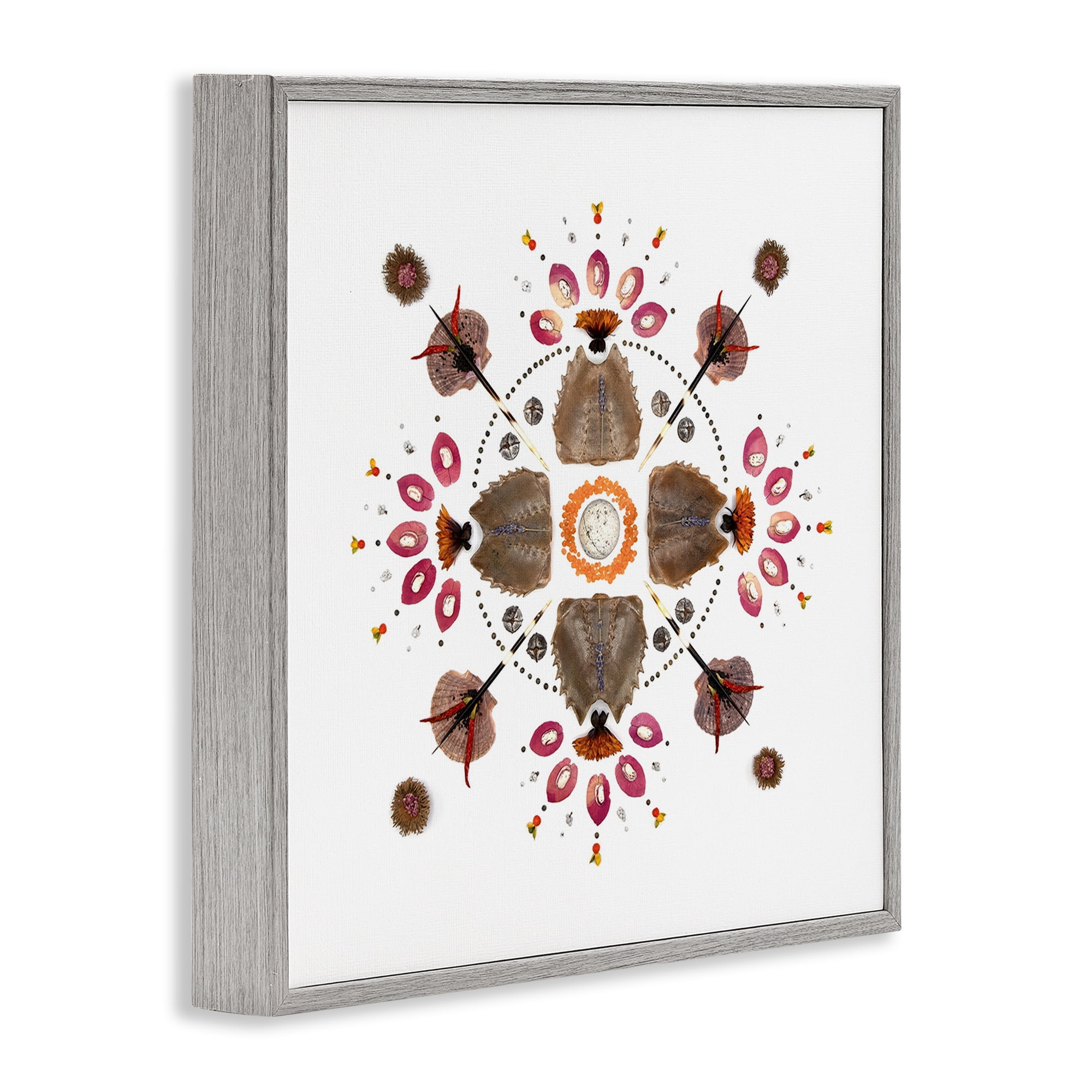 Stupell Industries Symmetrical Nautical Collection Gray Framed Giclee Art, design by Beth Adoette
