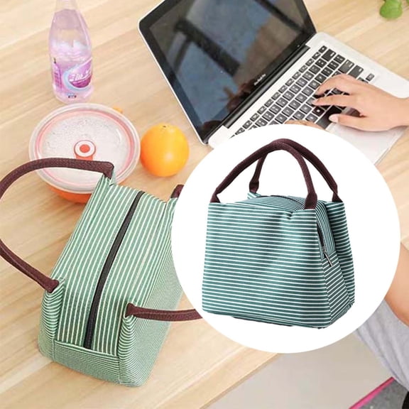 KULOKHUI Lunch Box Food Heater Womail Insulated Lunch Bag For Women Compact Reusable Tote Cooler Bag Lunch PailGreenOne Size