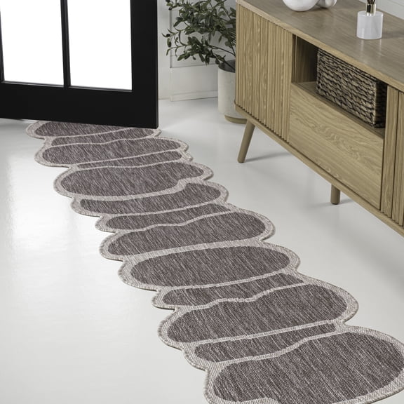 JONATHAN Y SHAPES 2 x 8 Runner Rug, Jasper Rustic Abstract - Light Brown/Beige, SHP101D-28