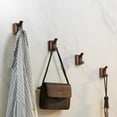 thumbnail image 2 of Coat Rack Wall Mount,Walnut Wood Coat Hooks,Wooden Wall Hooks for Hanging,Heavy Duty Aluminum Hat Bag Hanger Key Holder for Wall,Decorative Purse Hanger Towel Racks for Bathroom, 2 of 9