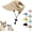 Beige, variant on Dog Baseball Cap with Ear Holes, Adjustable Pet Sun Visor Hat for Large Medium Small Dogs & Cats, Breathable Summer Outdoor Puppy Beach Bonnet Headwear, Photo Props (Gray, Medium)
