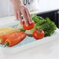 thumbnail image 4 of Bandeja de drenaje de frutas y verduras de doble capa con plato de taza de fruta, té y café para cocina, 4 of 5