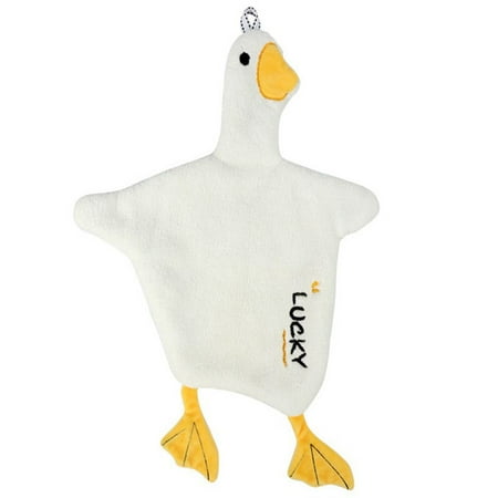 

Kitchen Cute Absorbent Lucky Duck Coral Fleece Soft Quick-drying Face Towel Hands Towel Washcloth Bath Supplies WHITE