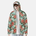 thumbnail image 3 of Xecao Rose Flowers for Sun Shirt-A lightweight, hoodie-style long-sleeve UV protection garment designed for other outdoor activities., 3 of 9