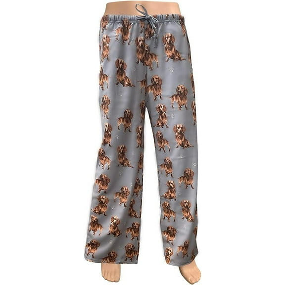 E & S Imports Women's #09 Dachshund Dog Lounge Pants - Pajama Pants Pajama Bottoms - Medium