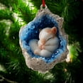 thumbnail image 4 of Oioii Animal Ornaments for Christmas Tree, Christmas Ornaments Forest Animals Little Animals Acrylic Hanging Decoration Gift for Animal Lovers(Raccoon Owl), 4 of 7