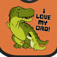 thumbnail image 4 of Inktastic I Love My Dad with Baby and Daddy Tyranasaurus Rex Boys or Girls Baby Bib, 4 of 4