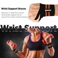 thumbnail image 3 of IPOW Wrist Wraps with Thumb Loops Adjustable 18.5" Elastic Wrsit Straps for Weight Lifting, Powerlifting, Weight Training, Bodybuilding - Injury Protection & Pain Relief, 2pcs, Orange, 3 of 7